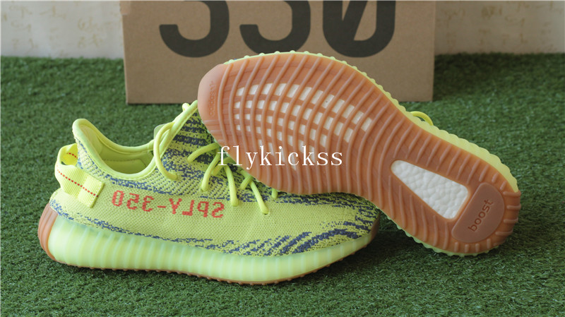 Correct Adidas Yeezy Boost 350 V2 Semi Frozen Yellow Brown Bottom